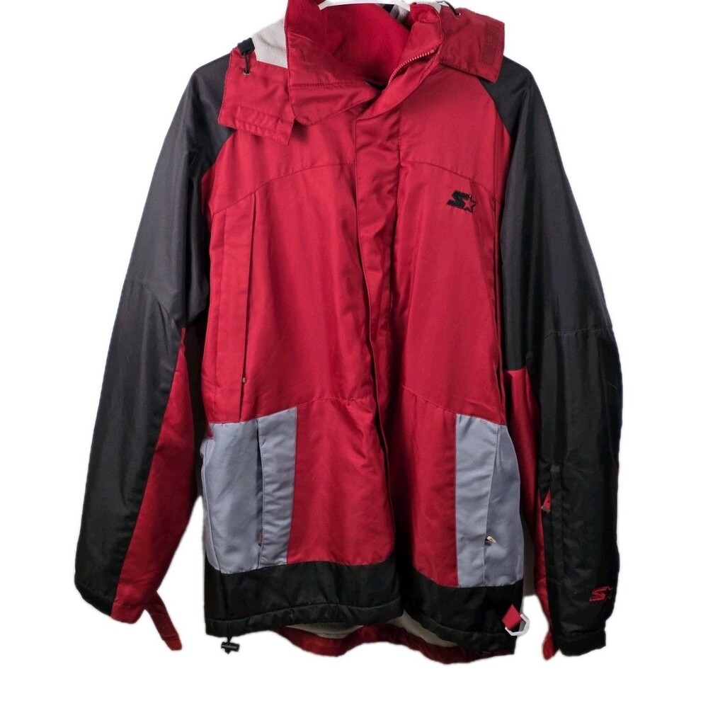 Vintage Starter Men's Medium  Red / Black Puffer Jacket‎